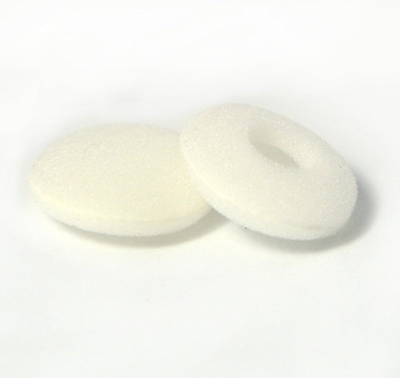 Ougual 12 Pack(24pcs) 18mm Earbud Foam Earpad, Replacement Sponge Covers for Earphone (White) - Image 2